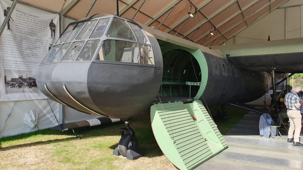 Horsa glider and jeep at Remberance