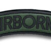 Airborne Shoulder Patch Green 10cm with Velcro silicone