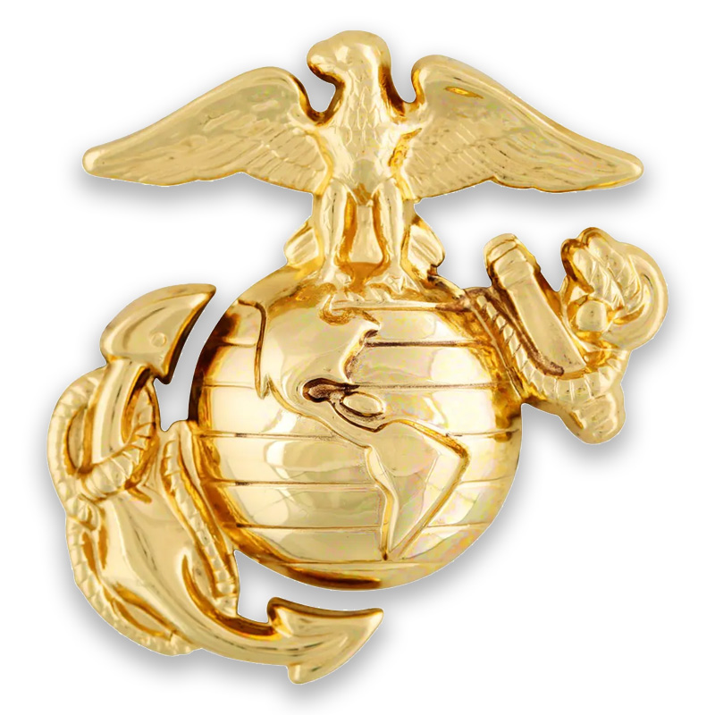 US Marine Corps (USMC) hat badge gold
